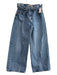 Levis Size 25 Medium Wash Cotton Blend Zip Up Mid Rise Tie Waist Baggy Jeans Medium Wash / 25