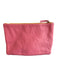 Clare V Pink Leather Zip Close Gold Hardware Solid Zip Close Bag Pink