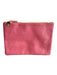 Clare V Pink Leather Zip Close Gold Hardware Solid Zip Close Bag Pink