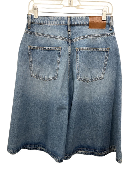 We The Free Size 28 Medium Wash Cotton Denim High Rise A Line pocket Skirt Medium Wash / 28