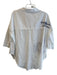 Sundry Size 1 White & Red Cotton Collared Button Up Long Sleeve Embroidered Top White & Red / 1