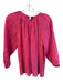 COS Size 4 Pink Viscose Long Sleeve solid color Key hole Pleated Design Top Pink / 4