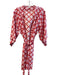 Roller Rabbit Size 0/S Pink & Multi Cotton Short Sleeve Abstract Print Robe Pink & Multi / 0/S