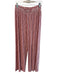 Lake Size S Red & White Modal Elastic Waist Striped High Rise Wide Leg Pants Red & White / S