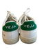 Veja Shoe Size 8 White & Green Leather Round Toe Logo Lace Up Sneaker Shoes White & Green / 8