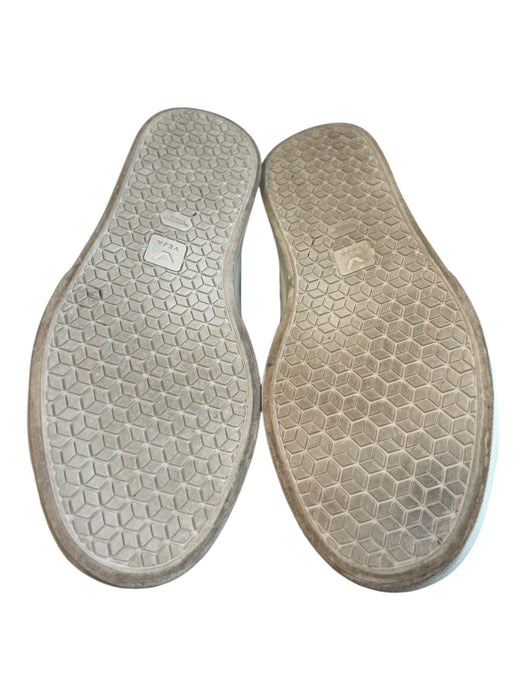 Veja Shoe Size 8 White & Green Leather Round Toe Logo Lace Up Sneaker Shoes White & Green / 8
