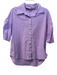 Sofia Size Est Small Lavendar Cotton Drop Shoulder Half Sleeve buttondown Top Lavendar / Est Small