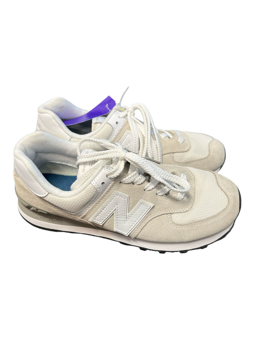 New Balance Shoe Size 8 white & tan Leather Suede Lace Up Low Top Sneaker Shoes white & tan / 8