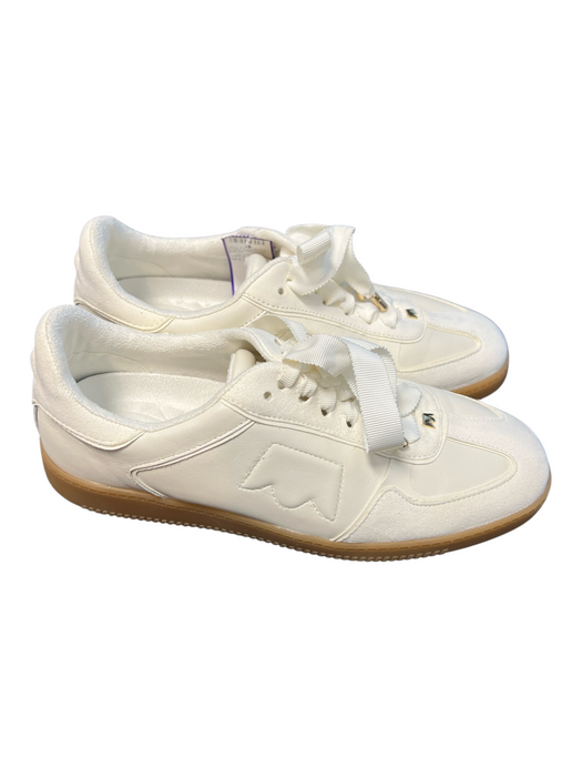 Birdies Shoe Size 7.5 White Leather Low Top Lace Up Almond Toe Sneaker Shoes White / 7.5