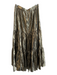 J Crew Size S Green Polyamide Blend Metallic Elastic Waist Side Zip Maxi Skirt Green / S