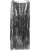 Maeve Size 4 Silver Polyester Sequin Side Zip Tassel Maxi Skirt Silver / 4