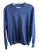 Lake Size S Navy Linen & Cotton Round Neck Lobster Stripe Detail Top Navy / S