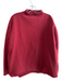 Frank & Eileen Size S Red Cotton Raw Hem High Neck Long Sleeve Top Red / S