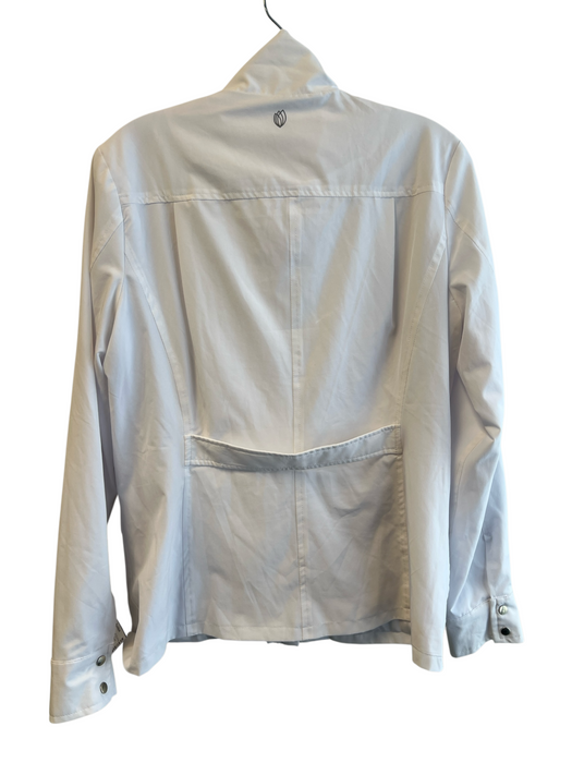GGBlue Size S White Polyester High Ankle Zip Front Long Sleeve Jacket White / S