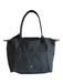Longchamp Gray Nylon Top Handle Zip Close Embroidered Leather Detail Bag Gray / M