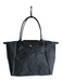 Longchamp Gray Nylon Top Handle Zip Close Embroidered Leather Detail Bag Gray / M