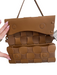 Polene Brown Leather Woven Top Strap Magnetic Snap Closure Inside Pockets Bag Brown / S