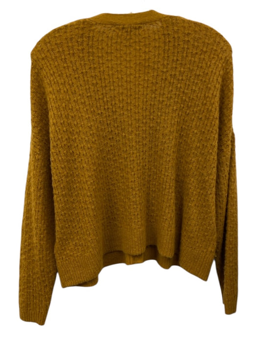 Madewell Size XS Mustard Yellow Acrylic Blend Long Sleeve Button Front Sweater Mustard Yellow / XS