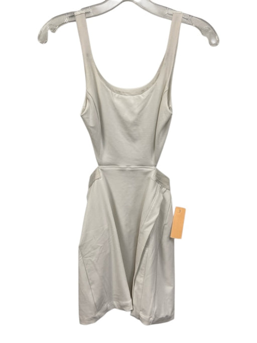 Outdoor Voices Size XS Ivory White Polyester Blend Sleeveless Cut Out Romper Ivory White / XS