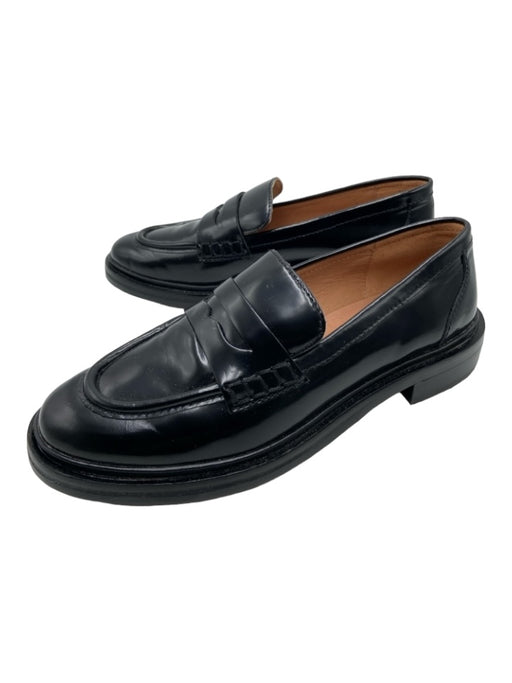 Madewell Shoe Size 7 Black Patent Leather Penny Loafer Round Toe Loafers Black / 7