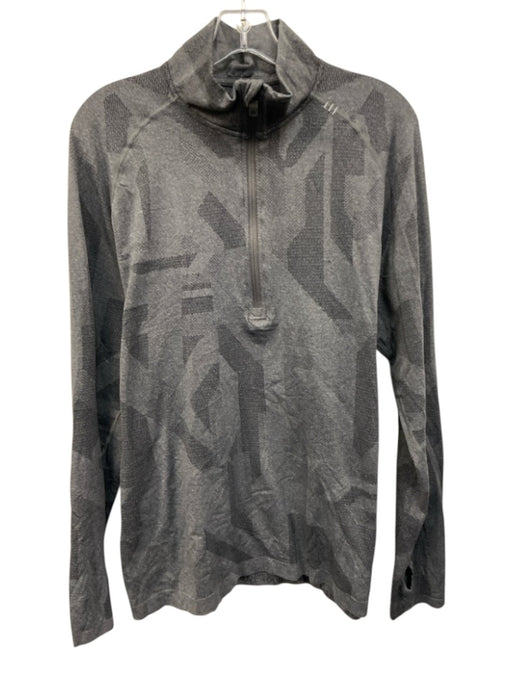 Lululemon Size Est M Gray Synthetic Abstract Quarter Zip Men's Long Sleeve Shirt Gray / Est M