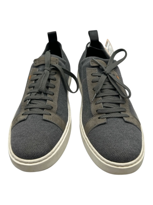 Santoni Shoe Size 10 Like New Gray Synthetic Solid Sneaker Men's Shoes Gray / 10