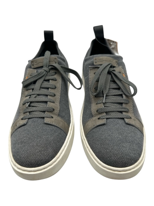 Santoni Shoe Size 10 Like New Gray Synthetic Solid Sneaker Men's Shoes Gray / 10