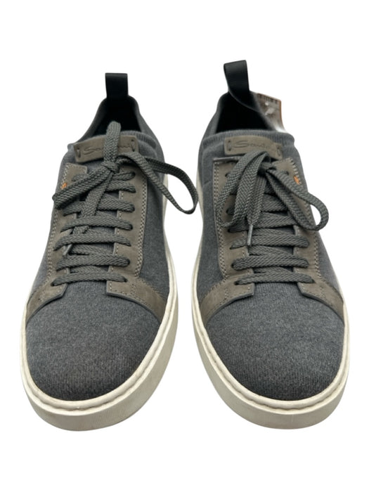 Santoni Shoe Size 10 Like New Gray Synthetic Solid Sneaker Men's Shoes Gray / 10
