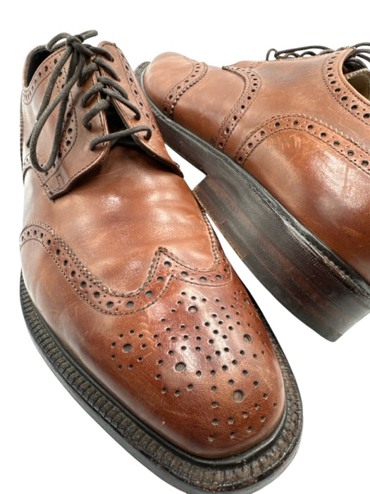 Sid Mashburn Shoe Size 9 Brown Leather Broguing Wingtip Dress Men's Shoes Brown / 9