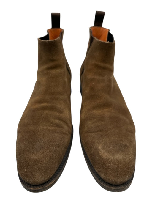 Santoni Shoe Size 9 AS IS Brown Suede Solid Boot Men's Shoes Brown / 9