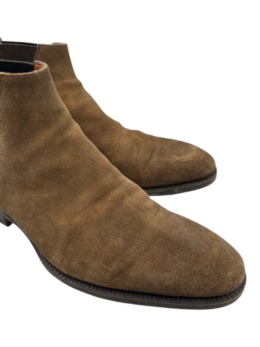 Santoni Shoe Size 9 AS IS Brown Suede Solid Boot Men's Shoes Brown / 9