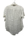 Theory Size M White Linen Short Sleeve Button Up Collar Top White / M