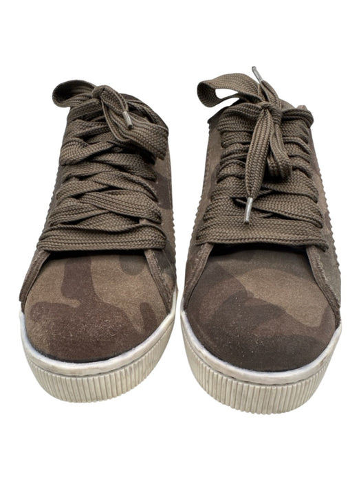 Pedro Garcia Shoe Size 39 Green, Brown & White Suede Camoflage Low Top Sneakers Green, Brown & White / 39