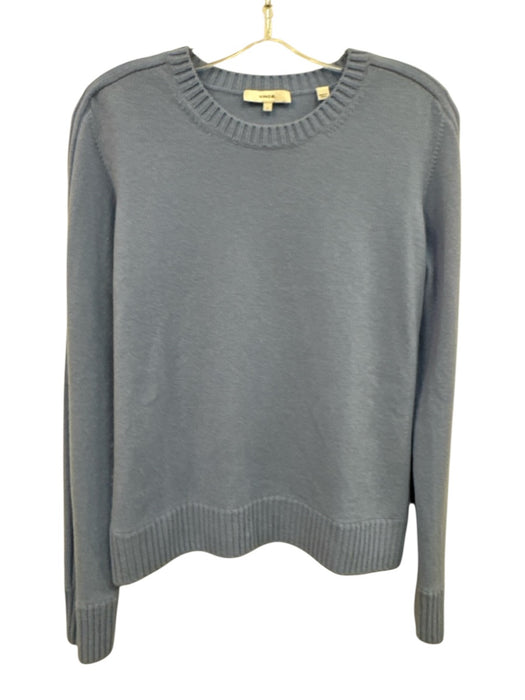 Vince Size L Sky Blue Cashmere Ribbed Trim Crewneck Sweater Sky Blue / L