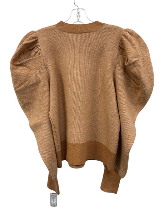 Ulla Johnson Size S Brown & Cream Merino Wool Stripe Long Sleeve Sweater Brown & Cream / S