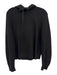 Rag & Bone Size L Black Cashmere Ribbed Knit Hooded Sweater Black / L