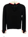 Alice + Olivia Size XS Black, White, Red Wool Blend Collar Long Sleeve Sweater Black, White, Red / XS