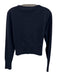 Jenni Kayne Size L Navy Blue Cashmere Ribbed Trim Round Neck Cardigan Navy Blue / L