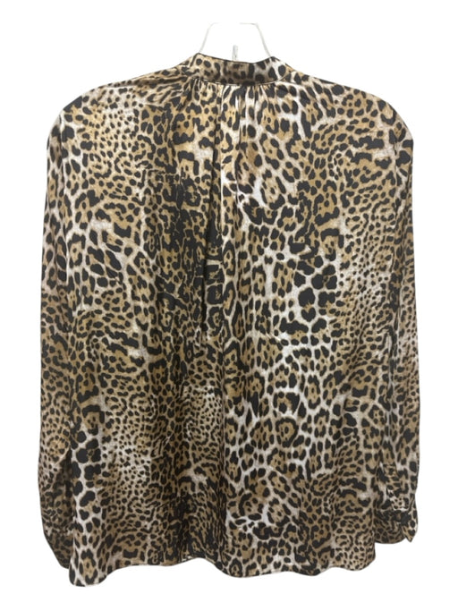 Zadig & Voltaire Size S Brown, Black, White Polyester Satin Animal Print Top Brown, Black, White / S