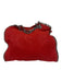Stella McCartney Red Faux Suede Gunmetal Hardware Chain Trim Hobo Bag Red / M