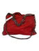 Stella McCartney Red Faux Suede Gunmetal Hardware Chain Trim Hobo Bag Red / M