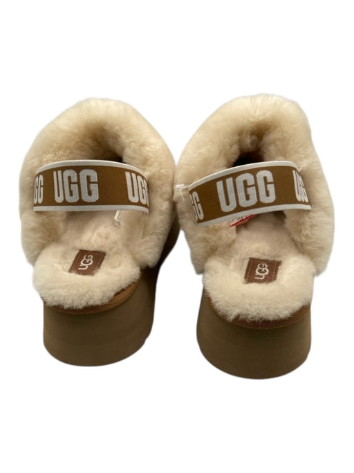 Ugg Shoe Size 9 Tan & cream Suede round toe Platform Center Seam Slingback Flats Tan & cream / 9