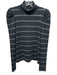 Veronica Beard Size M Black & Multi Pima Cotton Long Sleeve Turtleneck Sweater Black & Multi / M