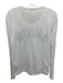 Zadig & Voltaire Size M White & Black Cotton & Viscose Long Sleeve Crew Neck Top White & Black / M