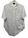 Theory Size L White Cotton Short Sleeve Collar Button Down One Pocket Top White / L