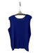 Misook Size L Royal Blue Acrylic Blend Scoop Neck Sleeveless Side Slits Top Royal Blue / L