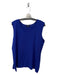 Misook Size L Royal Blue Acrylic Blend Scoop Neck Sleeveless Side Slits Top Royal Blue / L