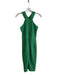 Trina Turk Size 2 Green No Fabric Tag Halter Neck Back Zip Embroidered Dress Green / 2