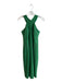 Trina Turk Size 2 Green No Fabric Tag Halter Neck Back Zip Embroidered Dress Green / 2