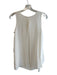 Lola & Sophie Size XS Cream Silk Round Neck Sleeveless Fold Over Top Cream / XS